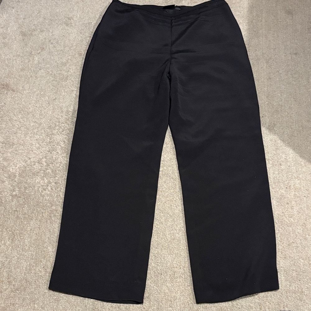 Nina Mclemore 100% Silk Wide Leg Trousers 12